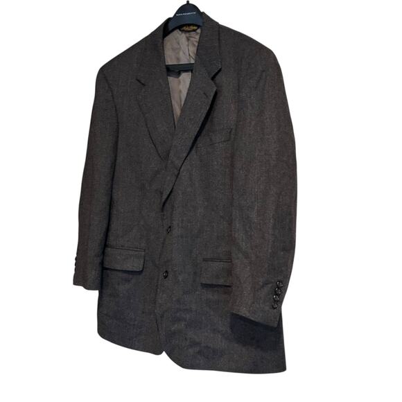 Vintage Brooks Brothers Jacket 42R Gray Herringbone Tweed Wool Blazer Sport Coat - Picture 16 of 16